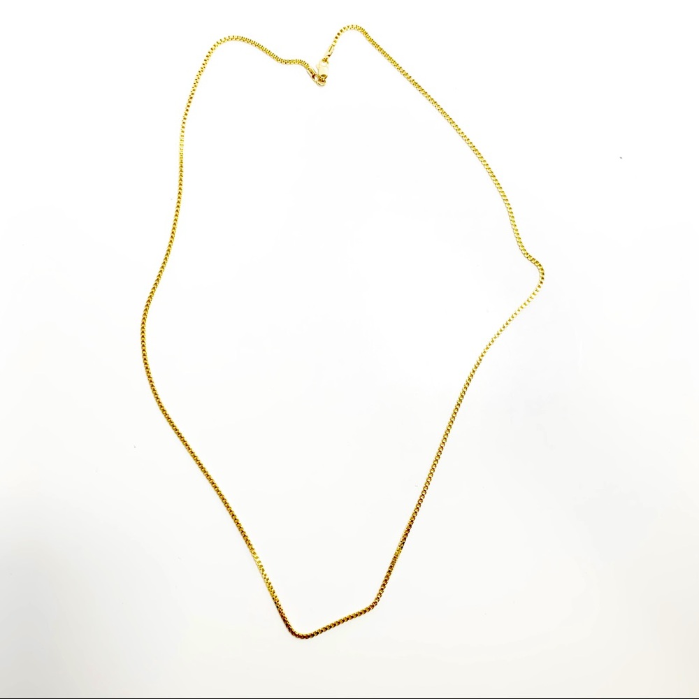 Punk Gold Square Small Chain Necklace